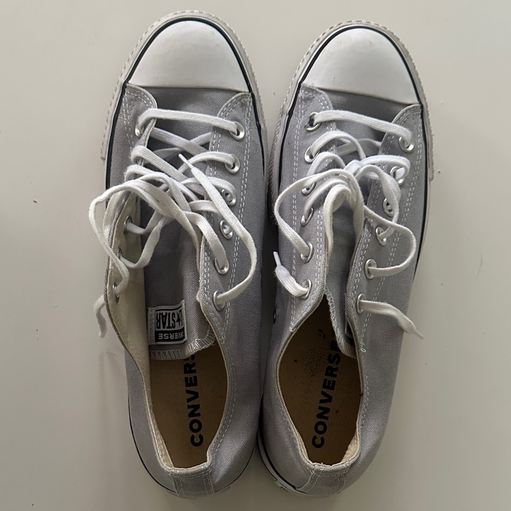 Converse Chuck Taylor All Star Lift Platform in Light Gray.